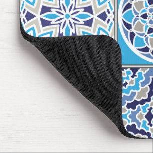 Blauw Nederlands Tegelpatroon Muismat