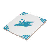 Blauw Nederlands vliegend ganzen Tegeltje (Zijkant)