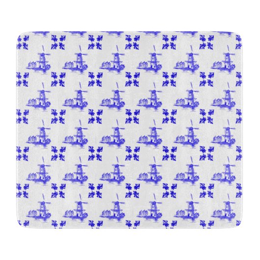 Blauw, Nederlandse windmolen,  stijl Snijplank (Voorkant)