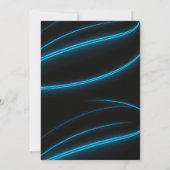 Blauw Neon Glow Pizza Games Bruh Verjaardag Kaart (Achterkant)