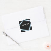 Blauw neon glow stick verjaardagsfeest sticker lab (Envelop)