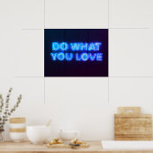 BLAUW NEON LIGHT SIGER POSTER (Keuken)