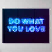 BLAUW NEON LIGHT SIGER POSTER (Voorkant)
