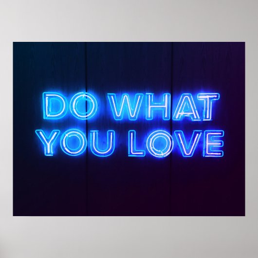 BLAUW NEON LIGHT SIGER POSTER (Voorkant)