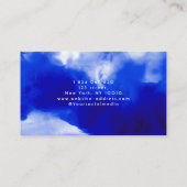 Blauw Neon Make-up Script Visitekaartje (Achterkant)