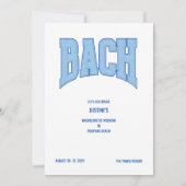 Blauw nep glinsterend BACH vrijgezellenfeest Kaart (Voorkant)