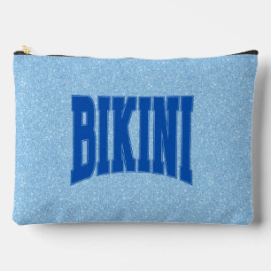 Blauw nep glitters + Navy BIKINI Etui
