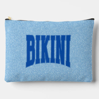 Blauw nep glitters + Navy BIKINI Etui