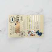 Blauw nep goud folie Puerto Rico trouwpaspoort (Binnen)