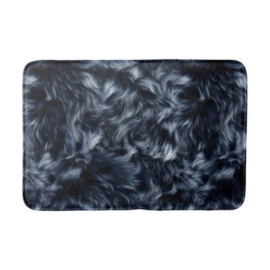 blauw nepbont badmat (Voorkant)