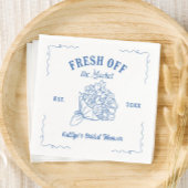 Blauw Net Binnen Op De Markt Bruiloft Feest Servet