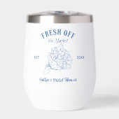 Blauw Net Van De Markt Bruidsfeest (Voorkant)