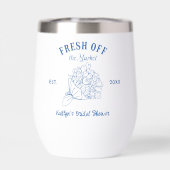 Blauw Net Van De Markt Bruidsfeest (Achterkant)