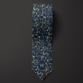 Blauw neuraal netwerkpatroon stropdas