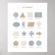 Blauw Neutrale vormen Onderwijs Classroom Decor