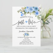 Blauw Niets ingewikkelds Gewoon Verliefd Vluchten  Save The Date (Staand voorkant)