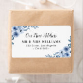 blauw nieuw bloemadres verplaatst etiket (Insitu)