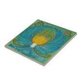 Blauw  Nieuw - kunstbladerontwerp Tegeltje (Zijkant)