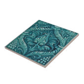 Blauw  Nieuw - kunstbladerontwerp Tegeltje (Zijkant)