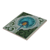 Blauw Nieuw - kunstbladerontwerp Tegeltje (Zijkant)