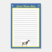 Blauw Nigeriaans Dwarf Dairy Goat & Honey Bee Boer Post-it® Notes (Voorkant)