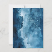 Blauw noodlijdende inkt Printable Scrapbook Paper Kaart (Achterkant)