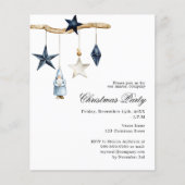 Blauw Noords bedrijf Kerstfeest uitnodiging (Voorkant)