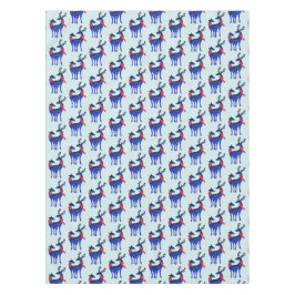 Blauw noords kerstrendierpatroon tafelkleed