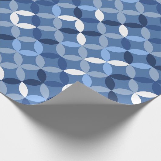 Blauw Noordse stijl hygge ontwerp cool Cadeaupapier (Hoek)