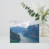 Blauw Noors Fjord Dream Briefkaart (Staand voorkant)