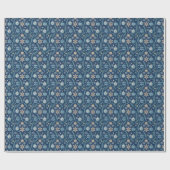 Blauw Noors Kerst Inpakpapier (Vlak)