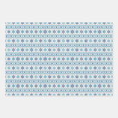 Blauw Noors Kerst Inpakpapier Vellen (Voorkant 2)
