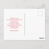 Blauw Noors Kerst Rendier Paar Bedankt Briefkaart (Achterkant)