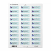 Blauw Noors Kerst Rendier Paar Etiket (Full Sheet)