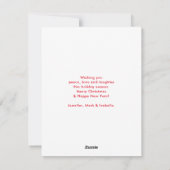 Blauw Noors Kerst Rendier Paar Feestdagenkaart (Achterkant)