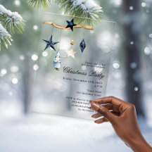 Blauw nordic decor eenvoudig bedrijf Christmas Par