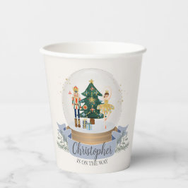 Blauw Notenkraker Kerst baby shower Servies Papieren Bekers