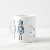 Blauw Notenkraker Kerstmis Koffiemok (Voorkant links)