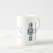 Blauw Notenkraker Kerstmis Porselein Kop (Voorkant rechts)