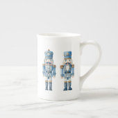 Blauw Notenkraker Kerstmis Porselein Kop (Rechts)