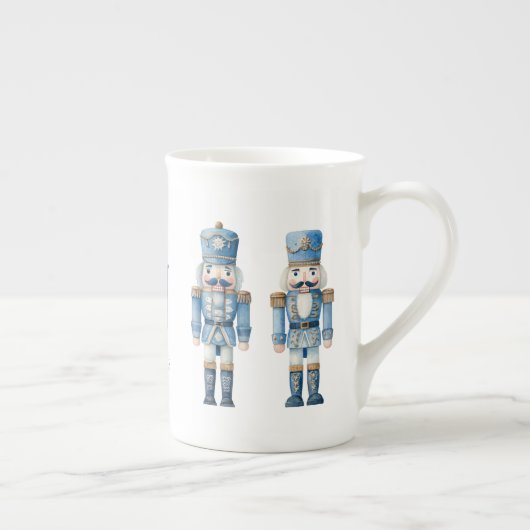 Blauw Notenkraker Kerstmis Porselein Kop (Rechts)