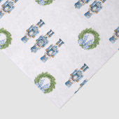 Blauw Notenkraker Kerstmis  Tissuepapier (Detail)