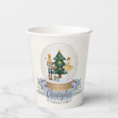 Blauw Notenkraker Kerstmis Verjaardagsfeestje Serv Papieren Bekers (Achterkant)