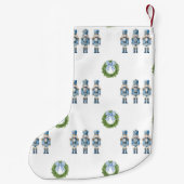 Blauw Notenkraker Nostalgisch Kleine Kerstsok (Achterkant)