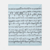 Blauw Notenmateriaal Fleece Deken (Voorkant)