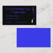 Blauw notitie Visitekaartje (Voorkant / Achterkant)