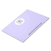 Blauw notitieblok met aangepaste logotekst voor be (Schuin)