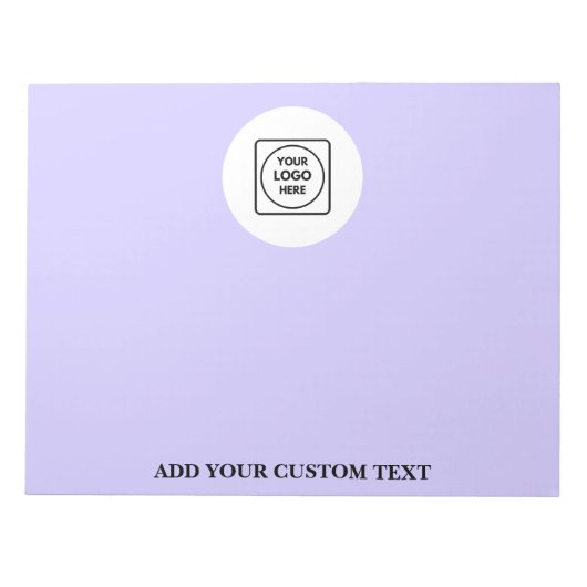 Blauw notitieblok met aangepaste logotekst voor be (Voorkant)