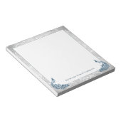 Blauw Notitieblok pacocks (Schuin)