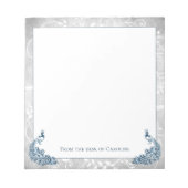 Blauw Notitieblok pacocks (Voorkant)